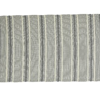 Tapis de jardin 180 x 120 cm motif rayures gris - Jardideco