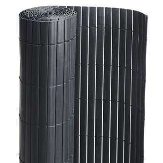 Canisse PVC double face Noir 18 m - 6 rouleaux de 3 x 1,80 m - Jardideco