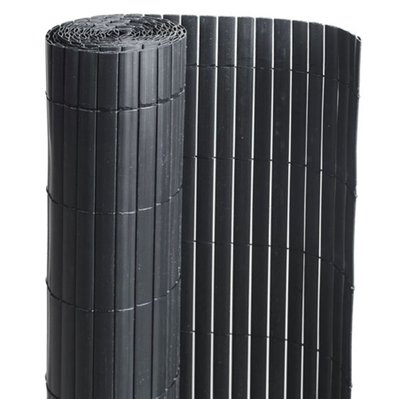 Canisse PVC double face Noir 18 m - 6 rouleaux de 3 x 1,80 m - Jardideco - 14324 - 0078257143245