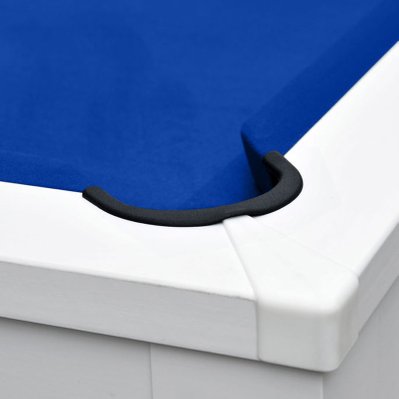 Table de Billard Eddie convertible blanche tapis bleu - 4183 - 3701324516952