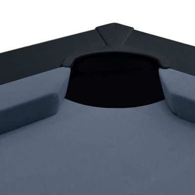 Table de Billard Eddie convertible noire tapis gris - 4181 - 3701324516976
