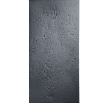 Panneau d'habillage de douche en résine imitation ardoise - gris ardoise - 200 x 100 cm