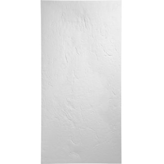 Panneau d'habillage de douche en résine imitation ardoise - blanc - 200 x 100 cm