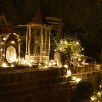 Guirlande lumineuse extérieure de Noël 18m de long. 180 LED blanc chaud. 8 modes