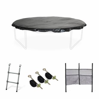 Pack accessoires pour trampoline Ø 305cm Mars/Verseau/ Mars INNER - Échelle. bâche de protection. filet de rangement pour