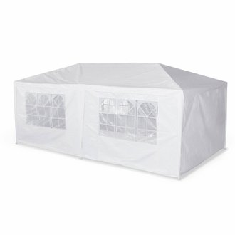Tente de réception 3x6m - Aginum -  Blanc - à utiliser comme pavillon. pergola. chapiteau ou tonnelle.