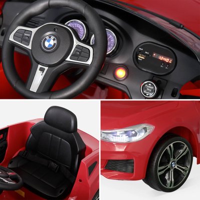 BMW Série 6 GT Gran Turismo rouge, voiture électrique enfants 12V 4 - 3760287183625 - 3760287183625