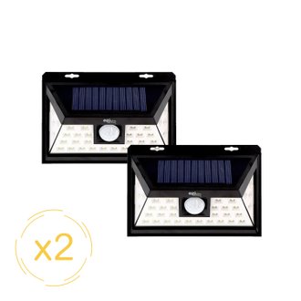 Lampe solaire LED murale EZIlight® Solar one - Pack de 2 lampes