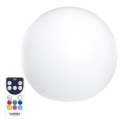 Boule lumineuse sans fil flottante LED BOBBY C60 Multicolore Polyéthylène D60CM - BOBBY C60 - 3760119732861
