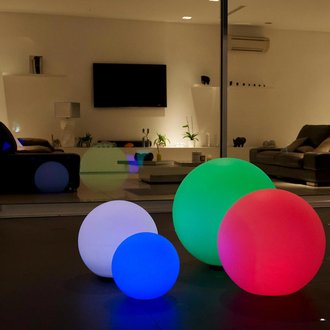Boule lumineuse sans fil LED BOBBY C20 Multicolore Polyéthylène D20CM