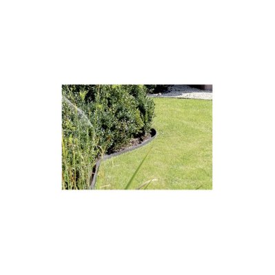 Pack Ecolat bordure de jardin gris - rouleau 12 m + 10 piquets Ecopic - 20_50 - 5400541024452