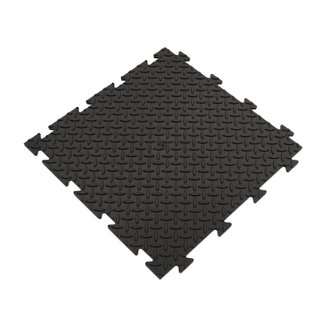Dalle clipsable en PVC (grain de riz) - Noir 50 x 50 cm