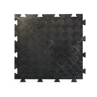 Dalle clipsable en PVC (finition métal) - Noir 50 x 50 cm