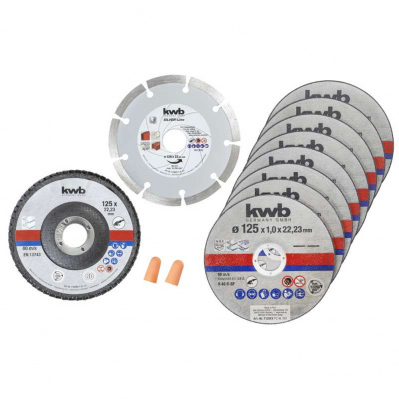 Pack de 8 disques à tronçonner + disque diamant & disque à décrasser - Ø125 mm  - 712042  - 4009317120421