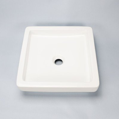 Vasque semi-encastrée carrée céramique blanche - 40x40 cm - Temp - 1022 - 3760238356184