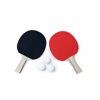Lot de 2 raquettes et 3 balles pour table de Ping-Pong