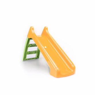 Petit toboggan avec connexion à eau orange et vert 120 cm – toboggan premier âge Léo