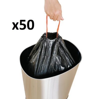 Lot de 50 sacs poubelles  Noir  60L - 5xSACPOU60 - 3760093547758