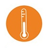 icone thermomètre orange