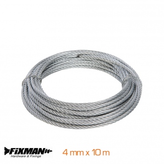 Câble métallique galvanisé - 4mm x 10m