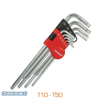 Kit di 9 chiavi Torx Expert - da T10 a T50