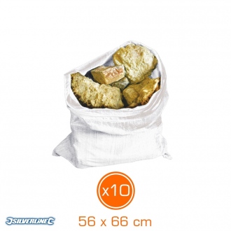 Kit di 10 sacchi per macerie carichi pesanti - 56 x 66 cm