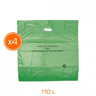 Pack de 4 sacs à déchets multi-usages - 110 L