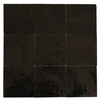 Zellige noir 10x10 cm - 100 pcs