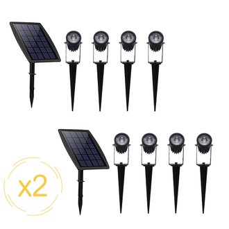 Projecteurs solaires EZIlight® Solar multi spot - 2 packs de 4 lampes