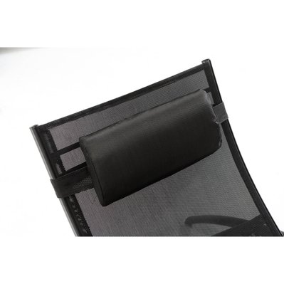 Limea Transat Noir ajustable et empilable 2 pièces avec pieds acier - 222486 - 3760285040715