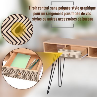 Table console design scandinave graphique - 836-086 - 3662970045589