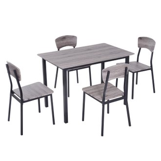 Table de salle à manger 4 chaises style industriel
