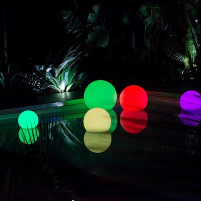 Boule lumineuse sans fil flottante LED BOBBY C30 Multicolore Polyéthylène D30CM - BOBBY C30 - 3760119730508