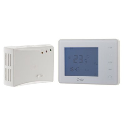 Thermostat programmable sans fil blanc - Otio - 840225 - 3415548402259