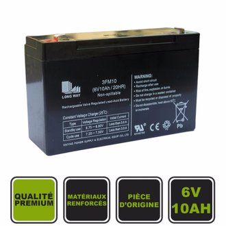 Batterie 6V10Ah Cristom® pour voiture électrique