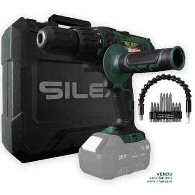 Coffret perceuse sans fil Silex® 20 V ( sans batterie ni chargeur )+ accéssoires - BATBRICO-2AH - 3662293100798