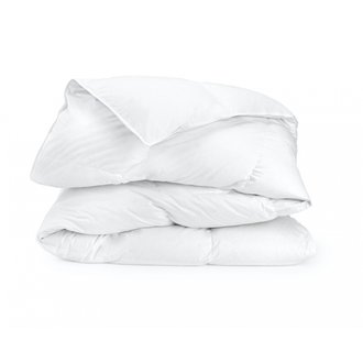 Couette mixte polyester/percale 450g/m2 - Blanc - 220x240 cm