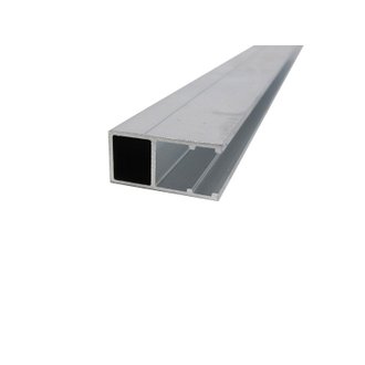 Profil bordure monobloc (en U) - toiture polycarbonate Aluminium, E : 16 mm, L : 3 m