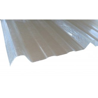 Plaque type bac acier 1045 en polyester Translucide, l : 105 cm, L : 250 cm