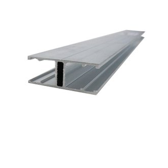 Profil jonction monobloc (en H) - toiture polycarbonate Aluminium, E : 16 mm, L : 4 m
