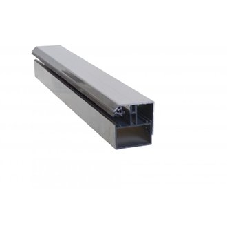 Profil de bordure porteur adaptable au polycarbonate 16/32 mm en aluminium laqué Gris anthracite RAL 7016, L : 3 m