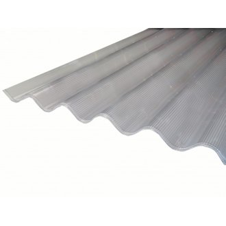 Plaque de polycarbonate ondulé alvéolaire (177/51 mm) Clair, 3.05cm, l : - 92cm, E : 6 mm