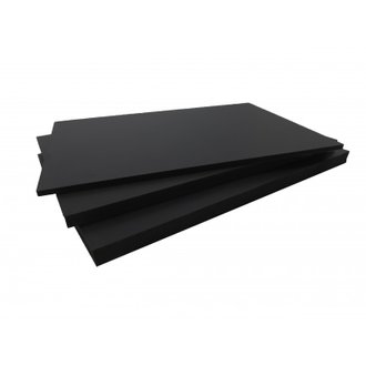 Panneau fibre composite plat et lisse Noir, E : 15 mm, l : 40 cm, L : 120 cm, Surface couverte en m² - 0.48