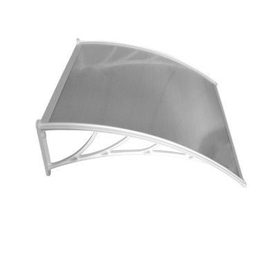 100 x 120 cm En aluminium et plastique transparent HENGMEI Auvent de porte Blanc 