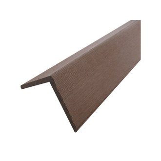 Profil d'angle bois composite pour bardage Chocolat, E : 6 cm, l : 6 cm, L : 270 cm