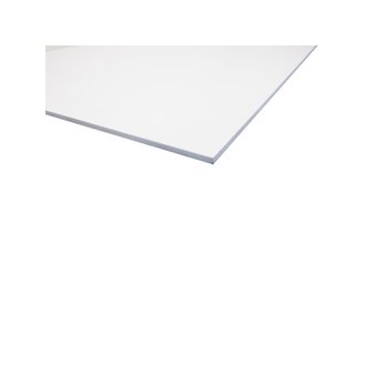 Plaque PVC expansé blanc Blanc, E : 3 mm, l : 100 cm, L : 200 cm, Surface couverte en m² - 2