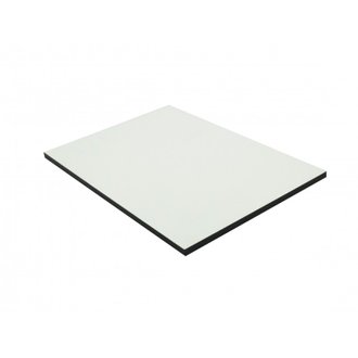 Panneau de bardage stratifié HPL compact Crème, E : 6 mm, l : 130 cm, L : 61 cm, Surface couverte en m² - 0,79
