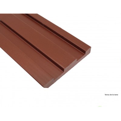 Bardage ajouré bois composite Brun rouge, E : 1cm, l : 7.5 cm, L : 270 cm, Surface couverte en m² - 0.2 - 22_65 - 3068754060517