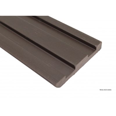 Bardage ajouré bois composite Chocolat, E : 1cm, l : 7.5 cm, L : 270 cm, Surface couverte en m² - 0.2 - 22_67 - 3068754060531