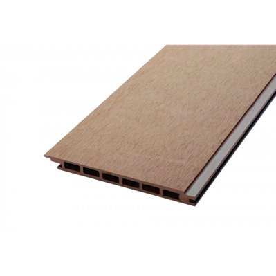 Lame de bardage bois composite alvéolaire - Beige clair, E : 1.5cm, l : 17.1 cm, L : 270 cm, Surface couverte en m² - 0.461 - 23_68 - 3068754060043